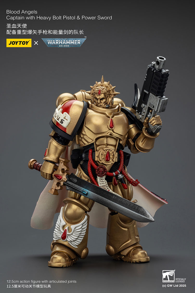 Blood Angels Captain with Heavy Bolt Pistol & Power Sword - view 2