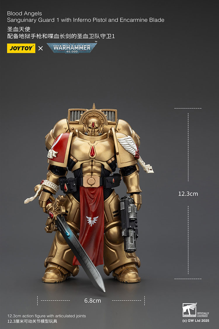 Blood Angels Sanguinary Guard 1 with Inferno Pistol and Encarmine Blade - view 8