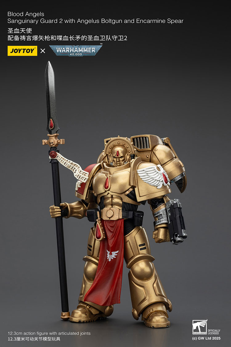Blood Angels Sanguinary Guard 2 with Angelus Boltgun and Encarmine Spear - view 2
