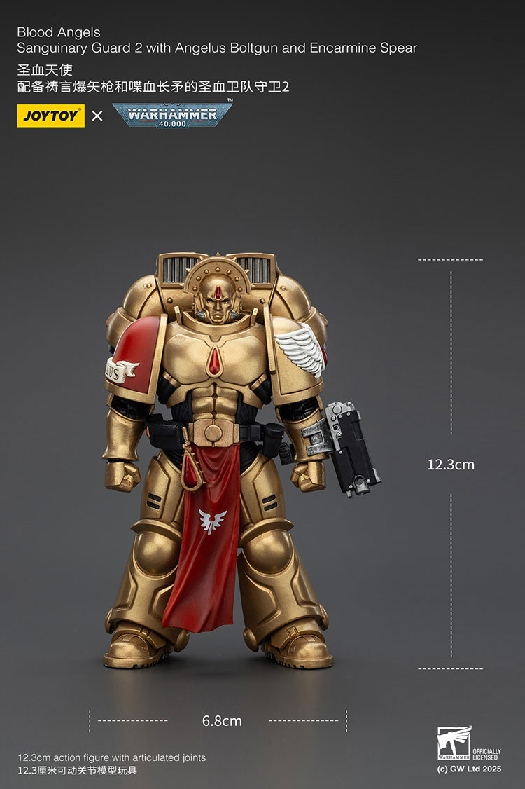 Blood Angels Sanguinary Guard 2 with Angelus Boltgun and Encarmine Spear - view 8