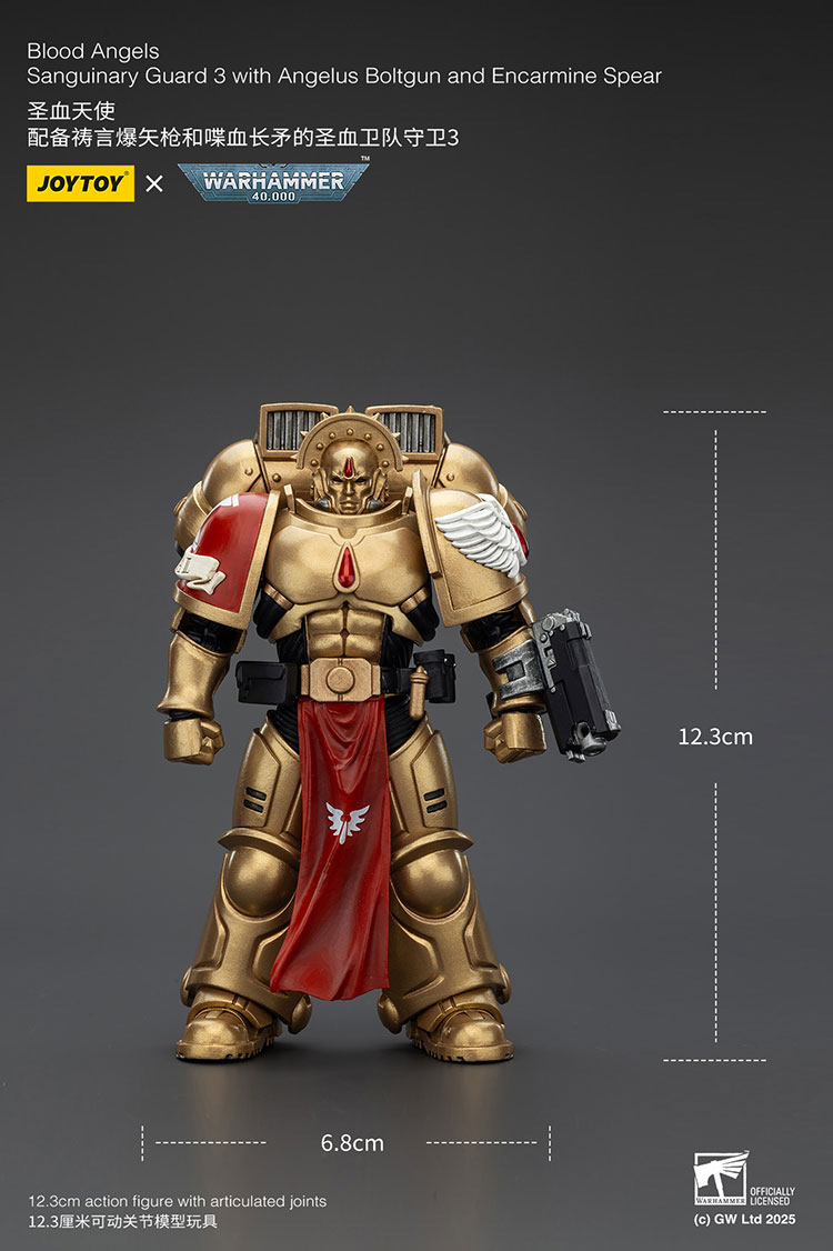 Blood Angels Sanguinary Guard 3 with Angelus Boltgun and Encarmine Spear - view 8