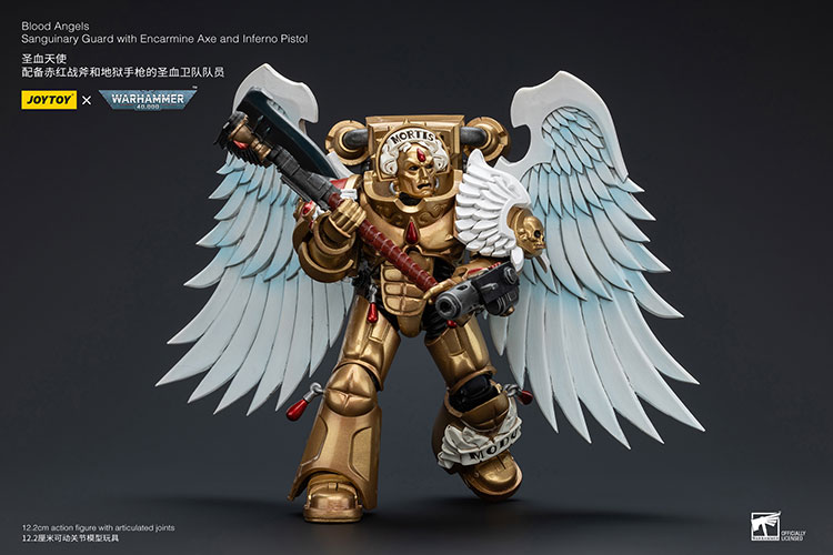 Blood Angels Sanguinary Guard with Encarmine Axe and Inferno Pistol - view 4