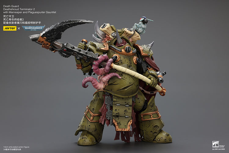 Death Guard Deathshroud Terminator 2 with Manreaper and Plaguespurter Gauntlet - view 6