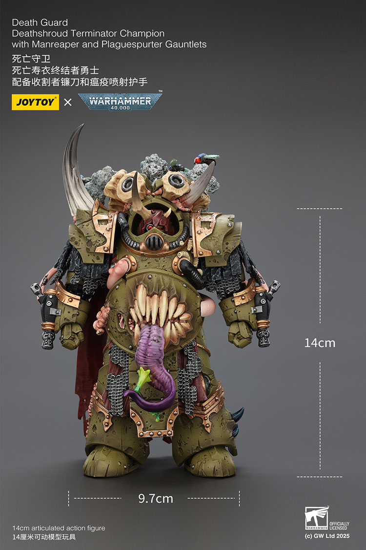 Death Guard Deathshroud Terminator Champion with Manreaper and Plaguespurter Gauntlets - view 10