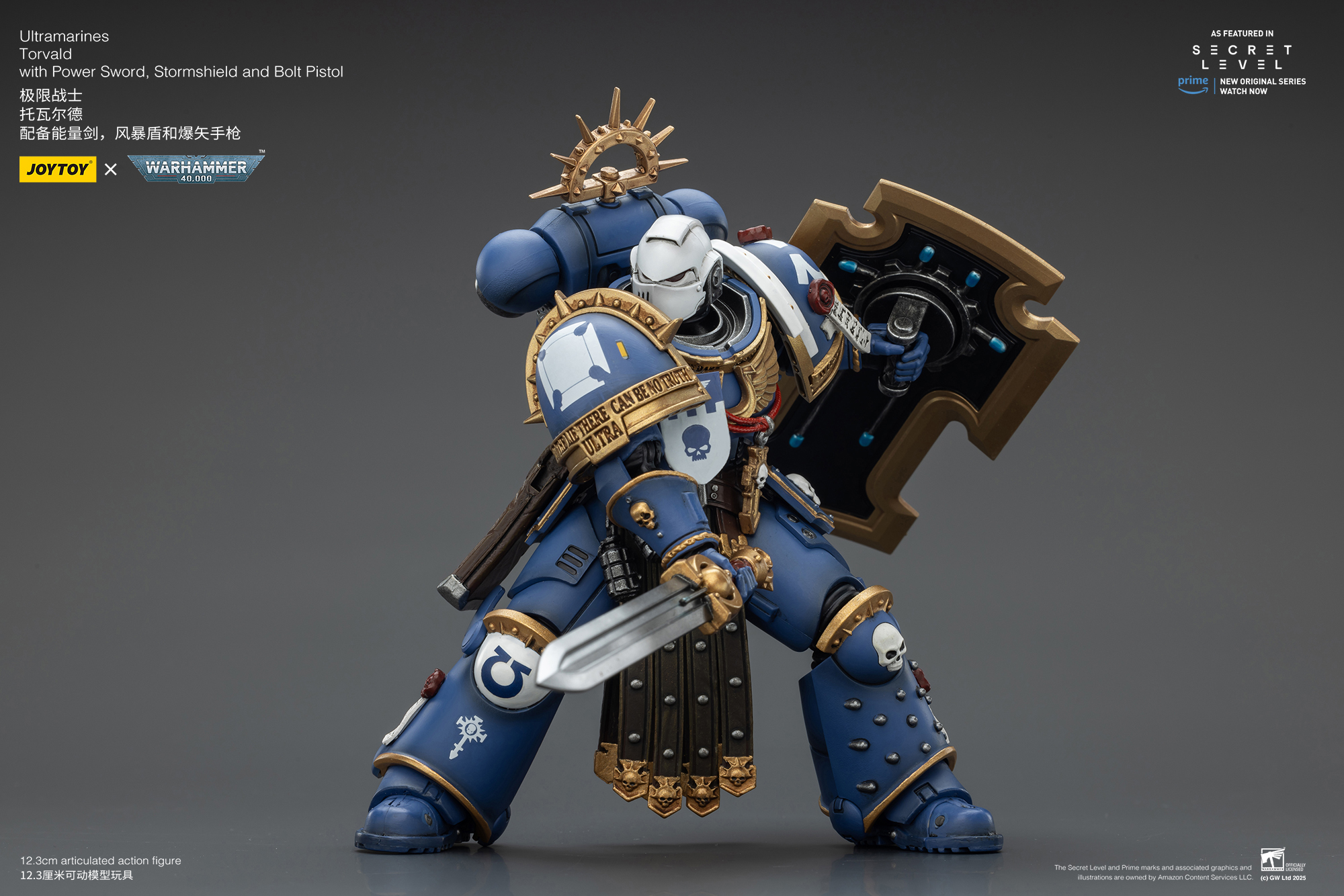 Ultramarines Torvald with Power Sword, Stormshield and Bolt Pistol - view 10