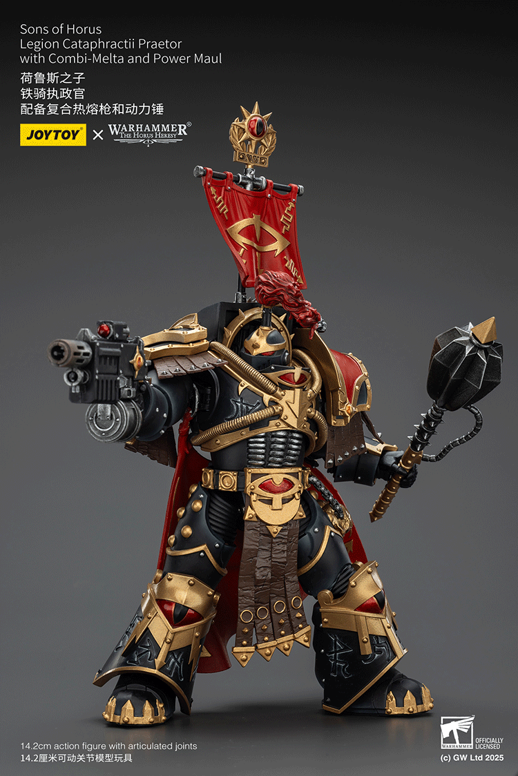 Sons of Horus Legion Cataphractii Praetor with Combi-Melta and Power Maul - view 5