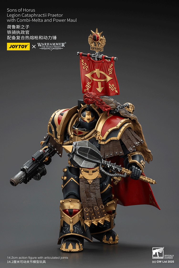 Sons of Horus Legion Cataphractii Praetor with Combi-Melta and Power Maul - view 7