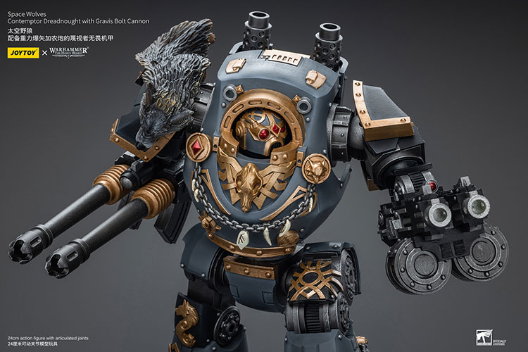 Space Wolves Contemptor Dreadnought with Gravis Bolt Cannon - view 12