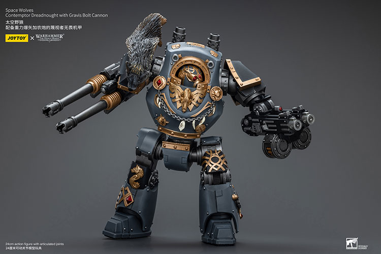 Space Wolves Contemptor Dreadnought with Gravis Bolt Cannon - view 4