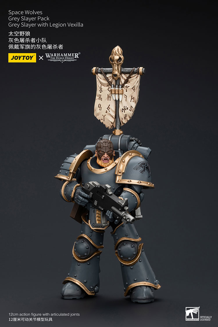 Space Wolves Grey Slayer Pack Grey Slayer With Legion Vexilla - main product image