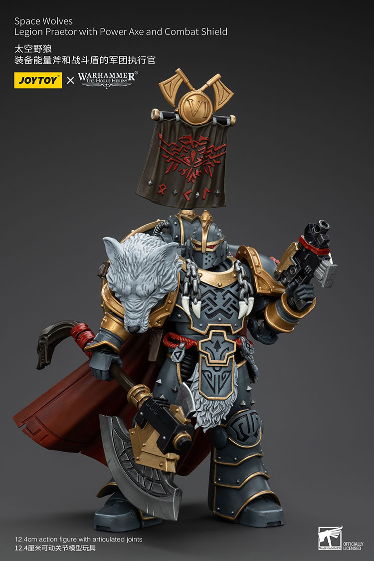 Space Wolves Legion Praetor with Power Axe and Combat Shield - view 2