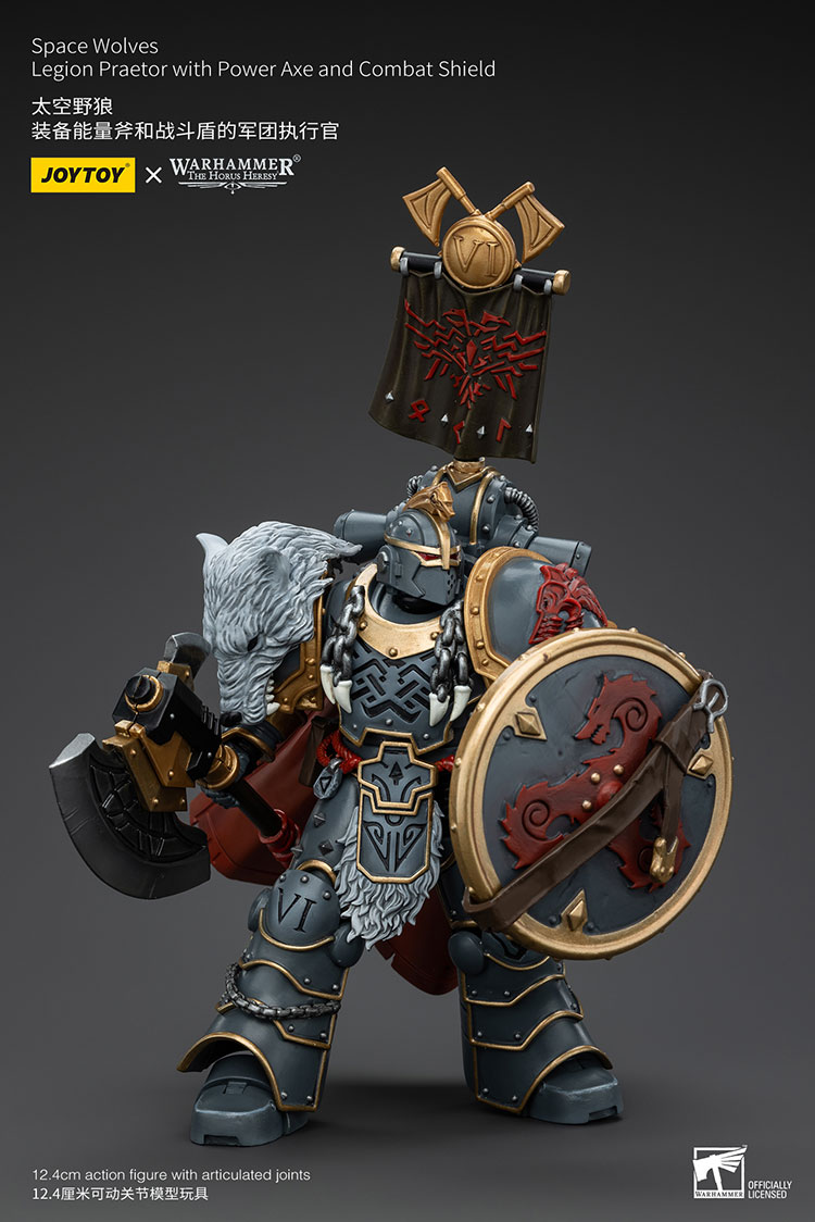Space Wolves Legion Praetor with Power Axe and Combat Shield - view 7