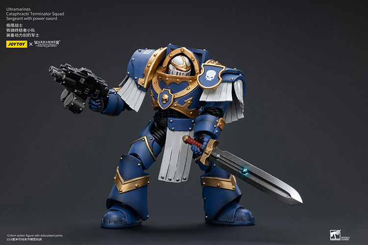 Ultramarines Cataphractii Terminator Squad Sergeant with Power Sword - view 3