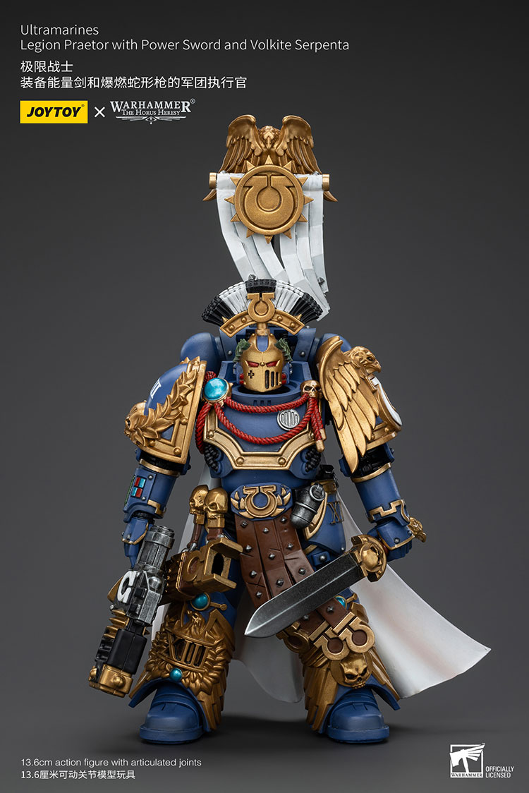 Ultramarines Legion Praetor with Power Sword and Volkite Serpenta - main product image