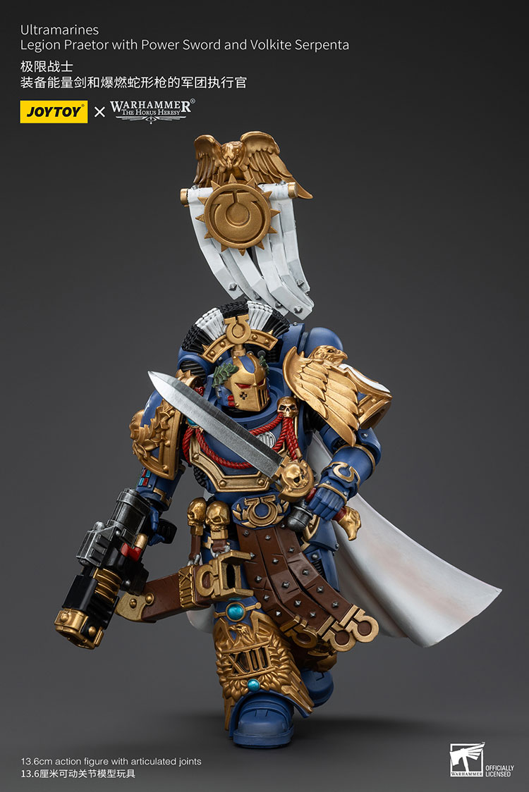 Ultramarines Legion Praetor with Power Sword and Volkite Serpenta - view 4