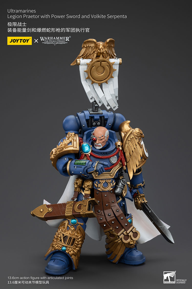 Ultramarines Legion Praetor with Power Sword and Volkite Serpenta - view 8